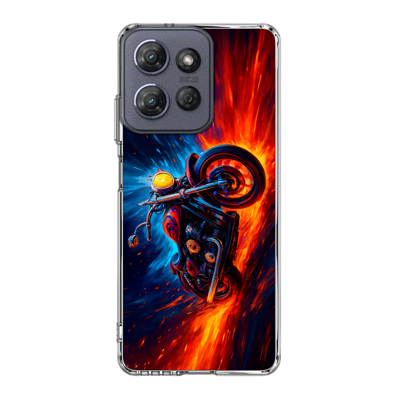 Ride Through Fire and Ice Motorola Moto G Power 2025 Case