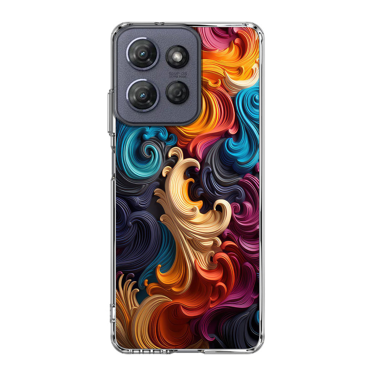 The Dance of Abstract Waves Motorola Moto G Power 2025 Case