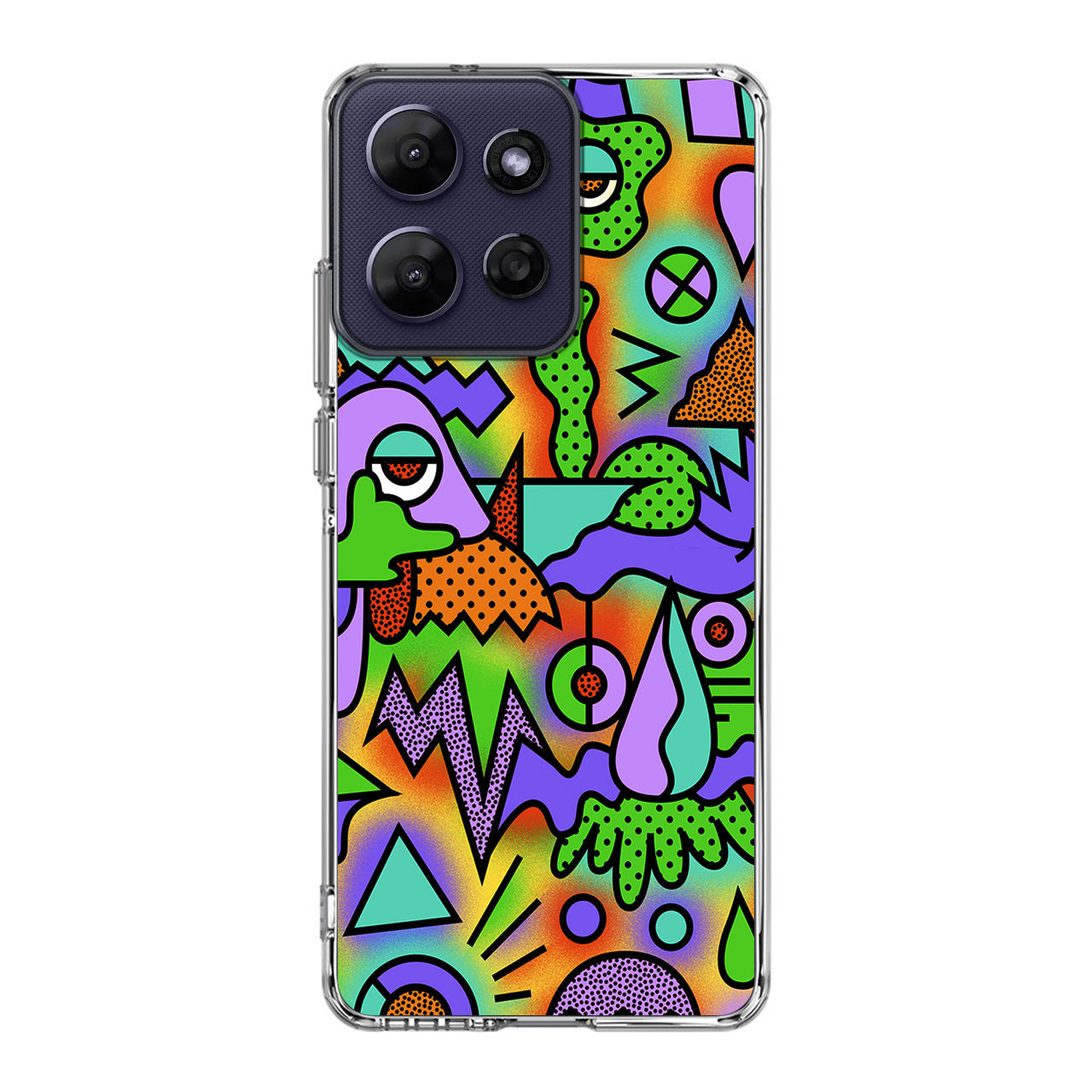 Abstract Colorful Doodle Art Motorola Moto G Power 2026 Case
