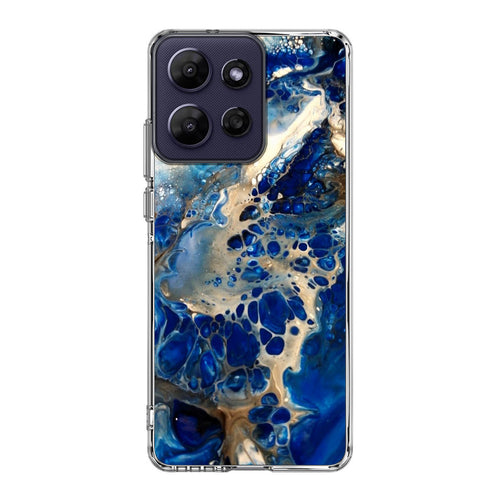 Abstract Golden Blue Paint Art Motorola Moto G Power 2026 Case