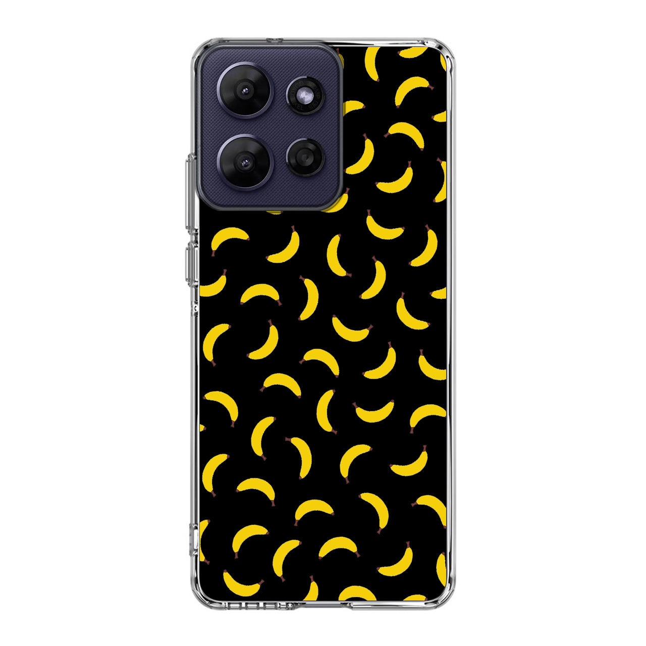 Bananas Fruit Pattern Black Motorola Moto G Power 2026 Case