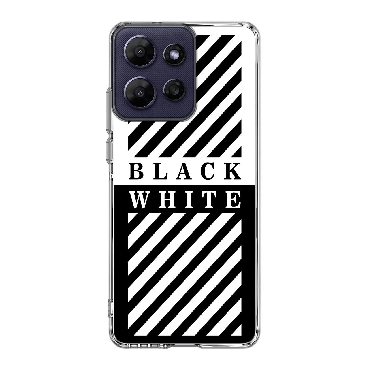Black White Stripes Motorola Moto G Power 2026 Case