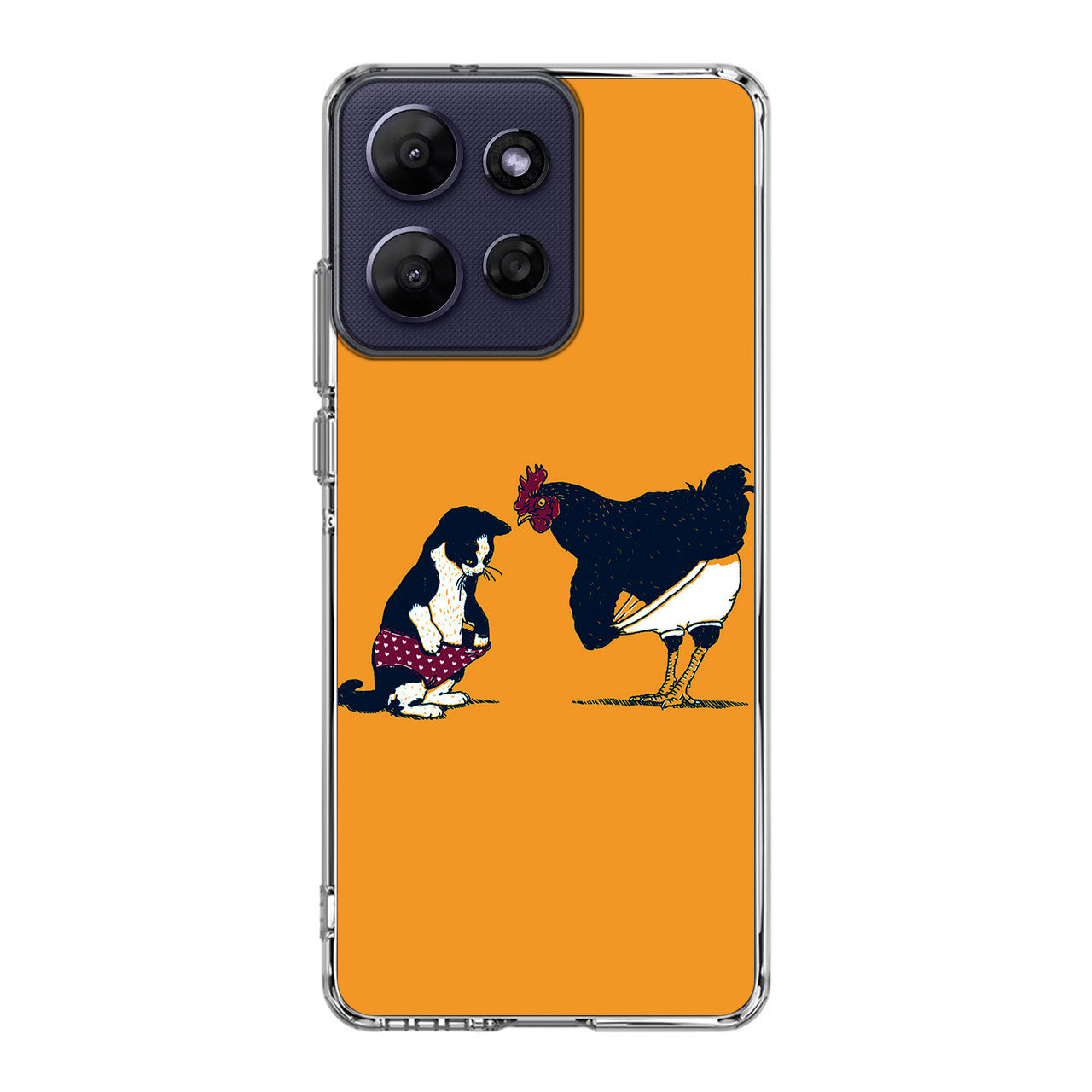 Cat Chicken Yellow Underwear Cute Motorola Moto G Power 2026 Case