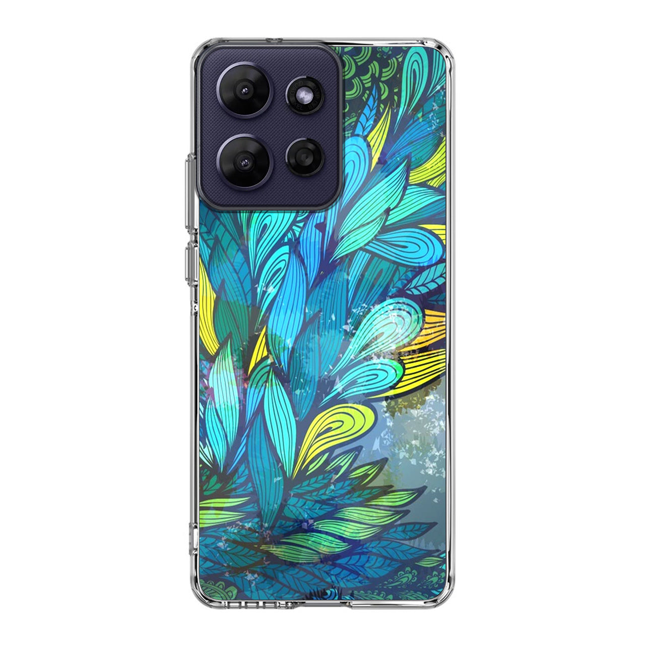 Colorful Art in Blue Motorola Moto G Power 2026 Case