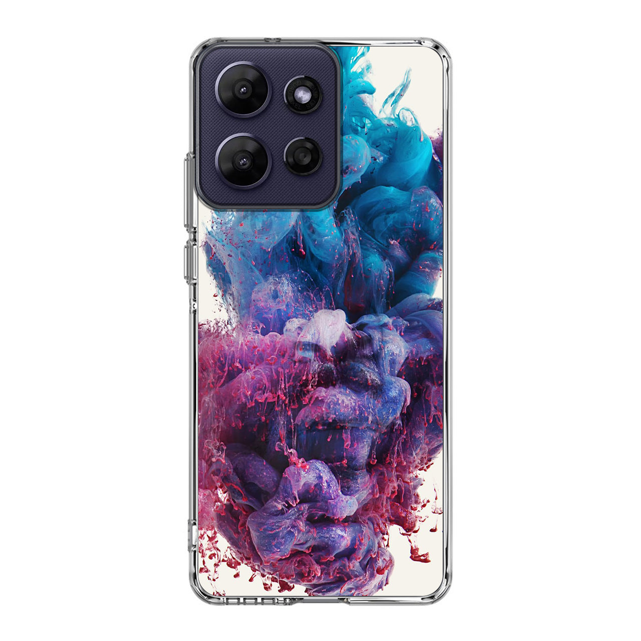 Colorful Dust Art on White Motorola Moto G Power 2026 Case