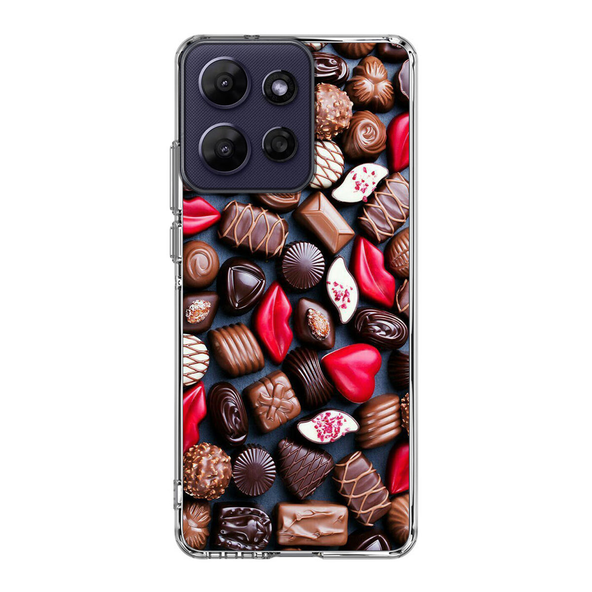 I Love Choco Pattern Motorola Moto G Power 2026 Case