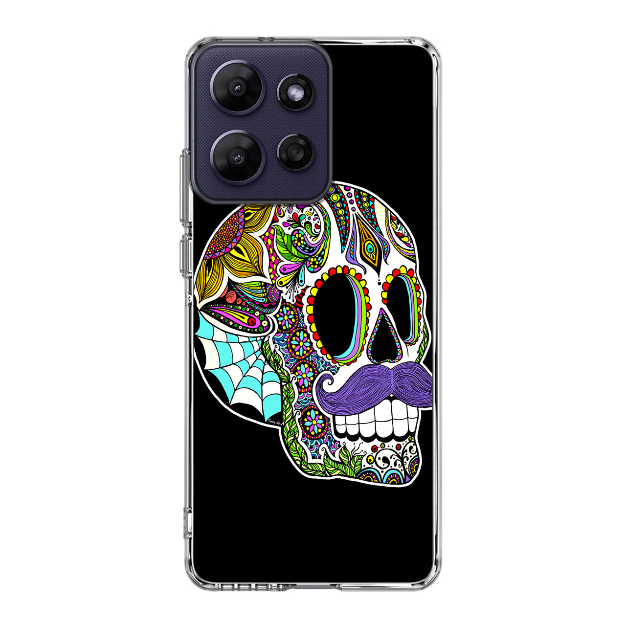 Mustache Sugar Skull Motorola Moto G Power 2026 Case