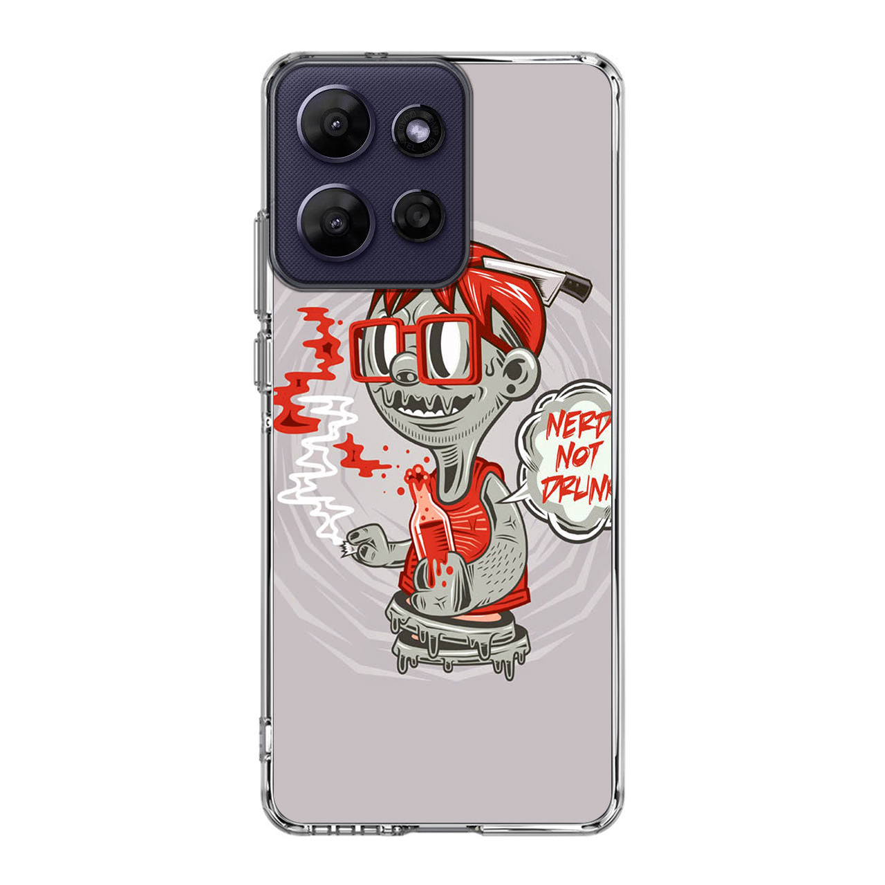Nerd Not Drunk Zombie Motorola Moto G Power 2026 Case