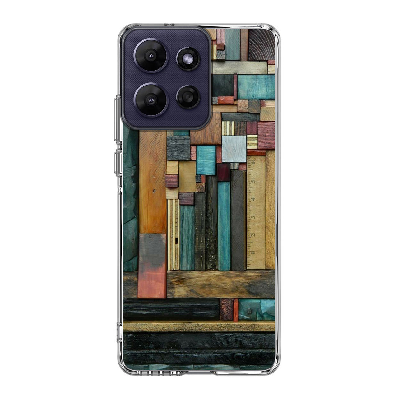 Painted Abstract Wood Sculptures Motorola Moto G Power 2026 Case