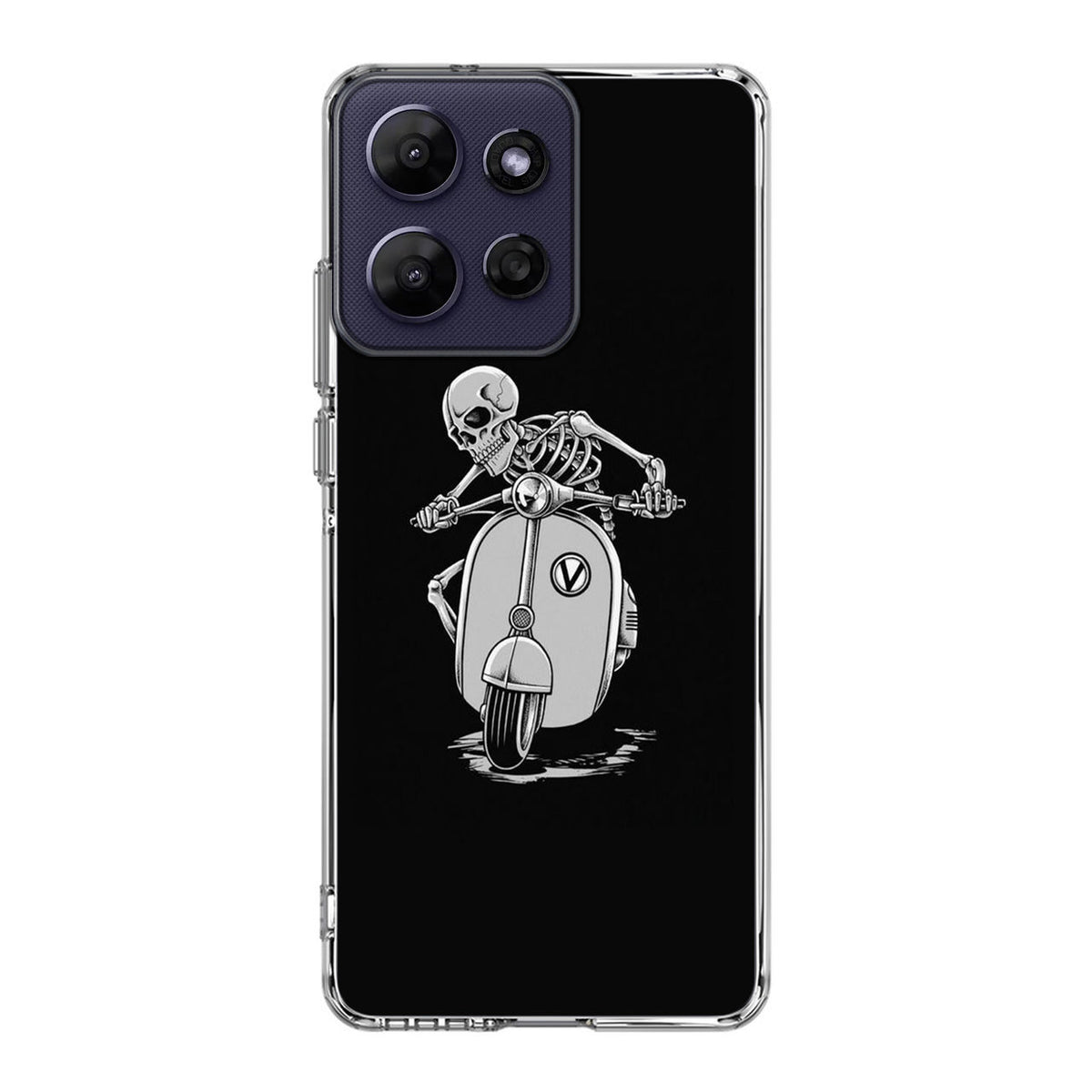 Skeleton Rides Scooter Motorola Moto G Power 2026 Case