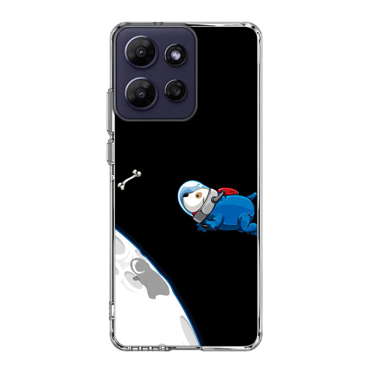 Space Dog Chasing A Bone Motorola Moto G Power 2026 Case