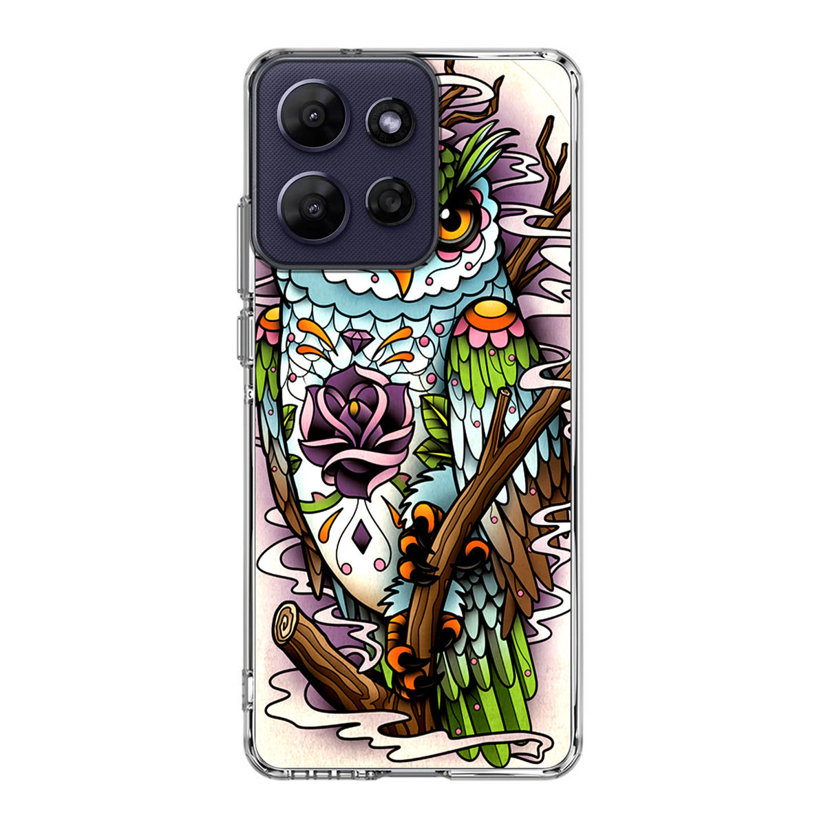Sugar Skull Owl Tattoo Motorola Moto G Power 2026 Case