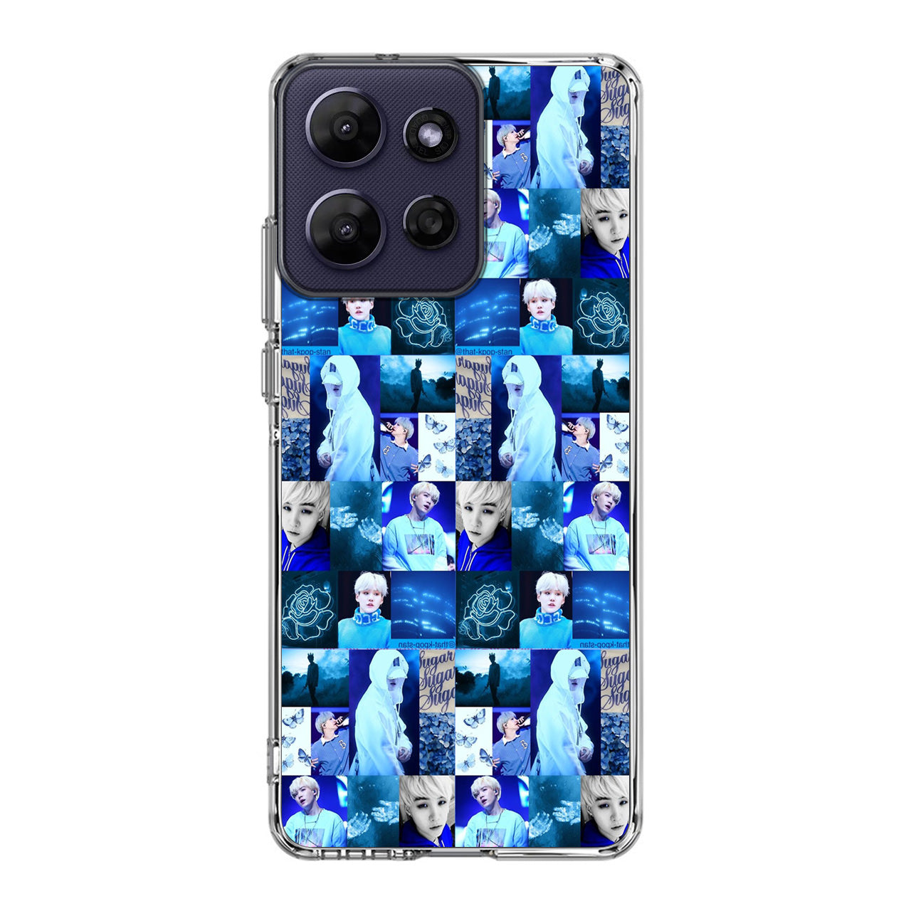 BTS Suga Blue Aesthetic Collage Motorola Moto G Power 2026 Case