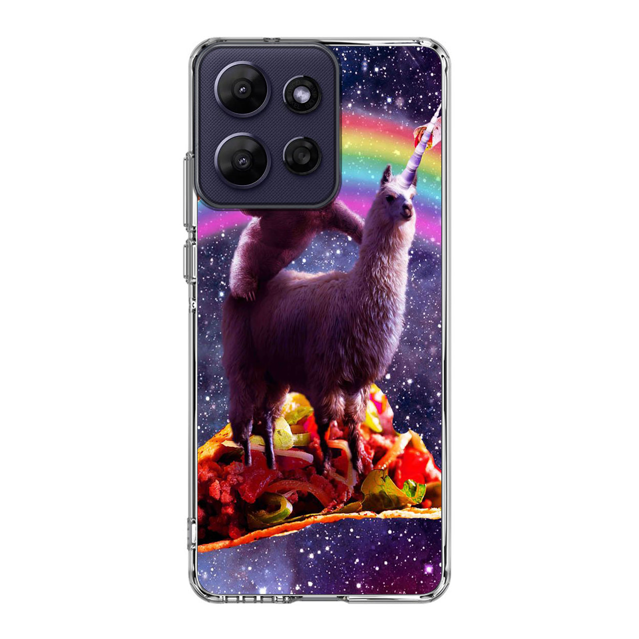 LLama And Sloth On Space Motorola Moto G Power 2026 Case
