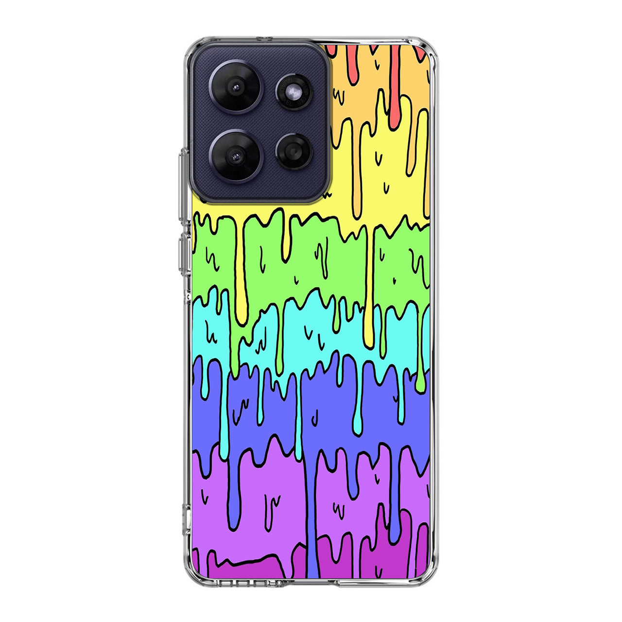 Pastel Kawaii Melting Rainbow Motorola Moto G Power 2026 Case