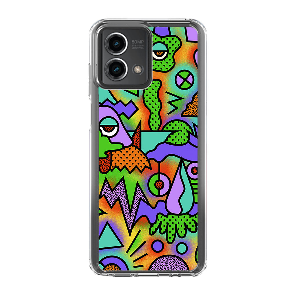 Abstract Colorful Doodle Art Motorola Moto G Stylus 5G 2023 Case