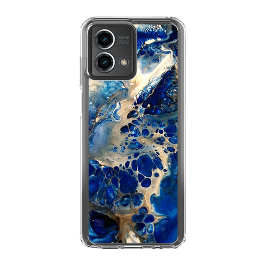 Abstract Golden Blue Paint Art Motorola Moto G Stylus 5G 2023 Case