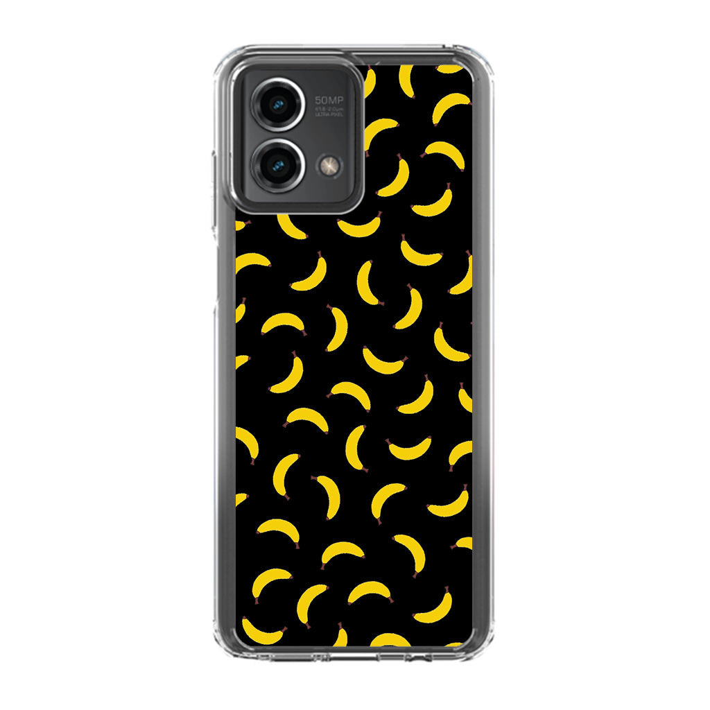 Bananas Fruit Pattern Black Motorola Moto G Stylus 5G 2023 Case