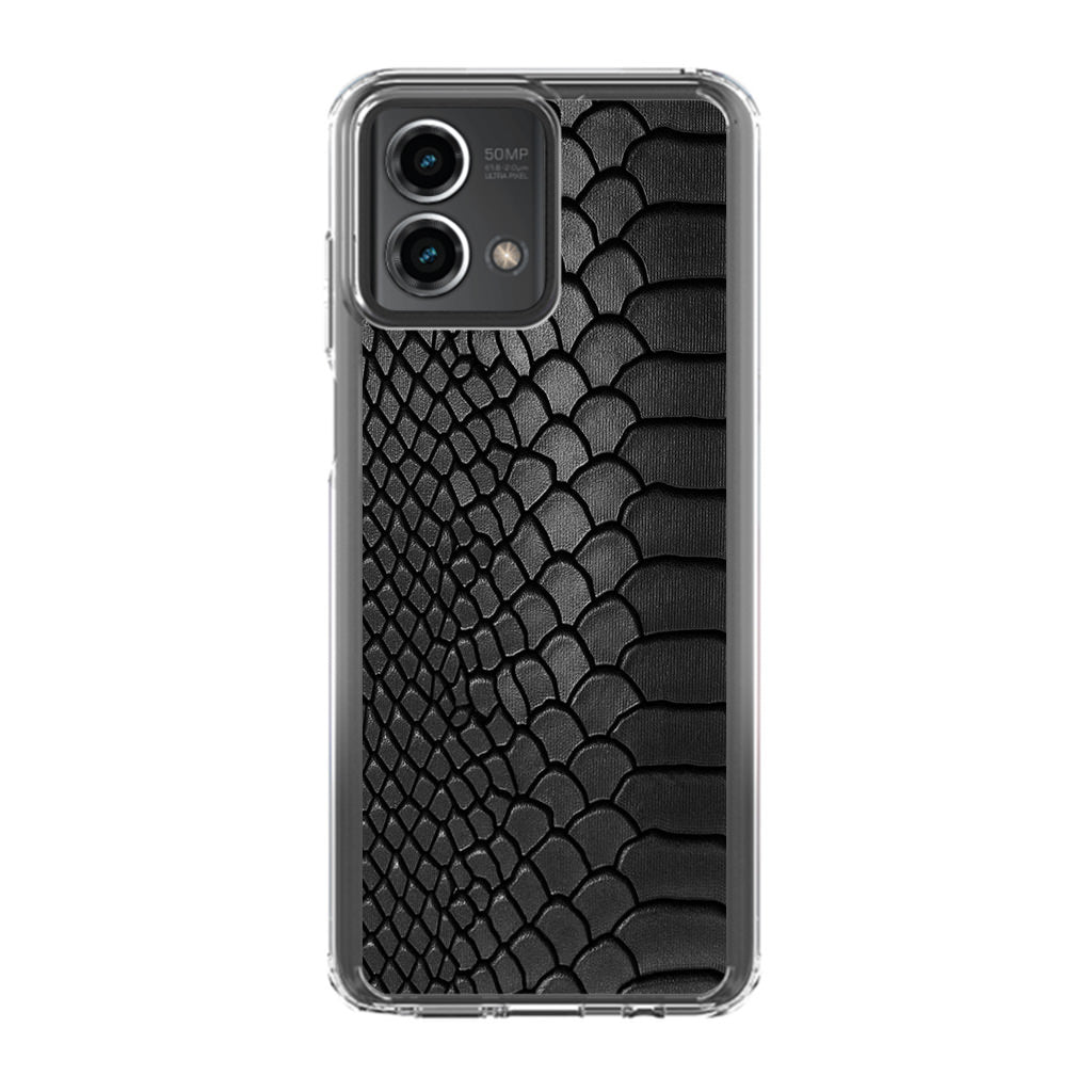 Black Snake Skin Texture Motorola Moto G Stylus 5G 2023 Case