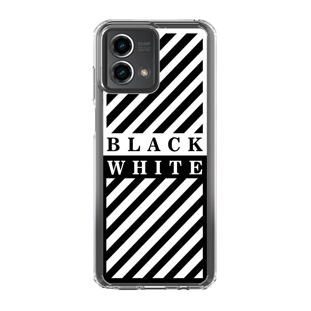 Black White Stripes Motorola Moto G Stylus 5G 2023 Case