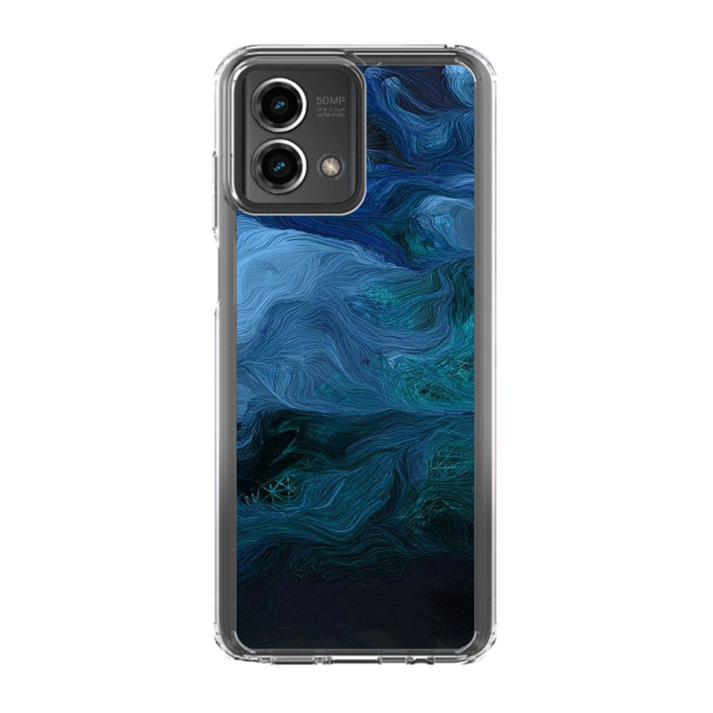 Blue Abstract Art Motorola Moto G Stylus 5G 2023 Case