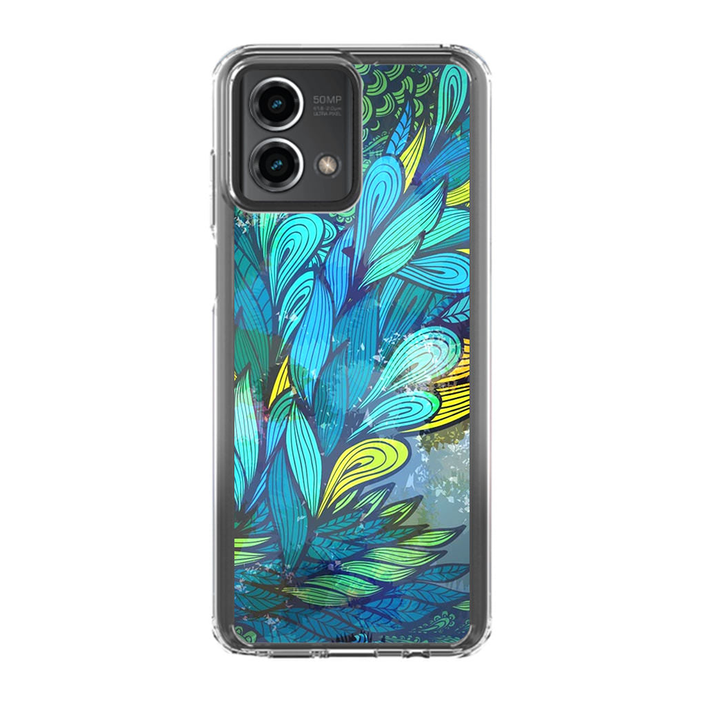 Colorful Art in Blue Motorola Moto G Stylus 5G 2023 Case