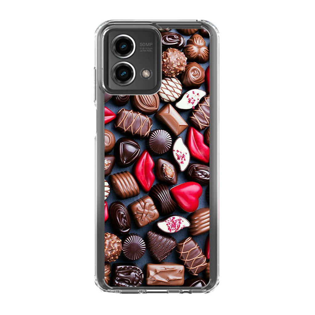 I Love Choco Pattern Motorola Moto G Stylus 5G 2023 Case