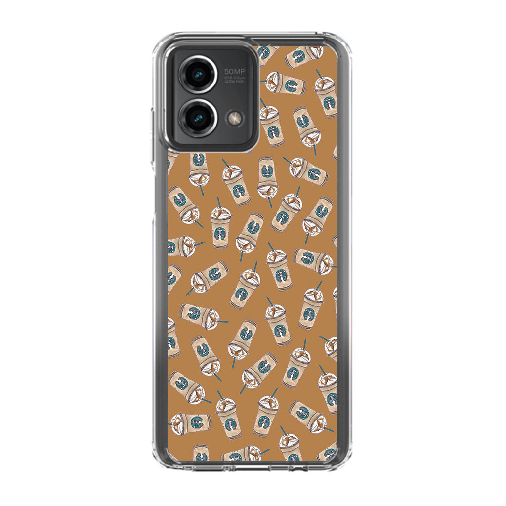 Iced Cappuccinos Lover Pattern Motorola Moto G Stylus 5G 2023 Case