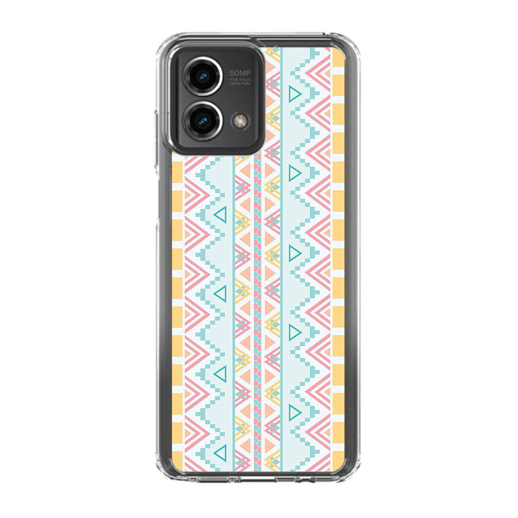 Peach Aztec Pattern Motorola Moto G Stylus 5G 2023 Case