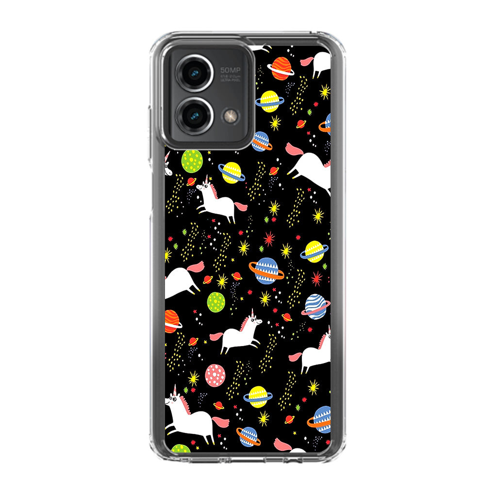 Space Unicorn Pattern Motorola Moto G Stylus 5G 2023 Case