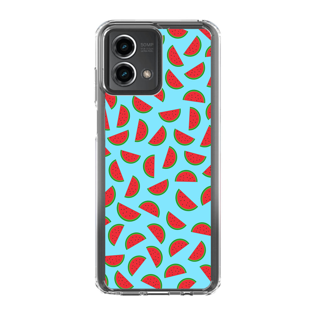 Watermelon Fruit Pattern Blue Motorola Moto G Stylus 5G 2023 Case