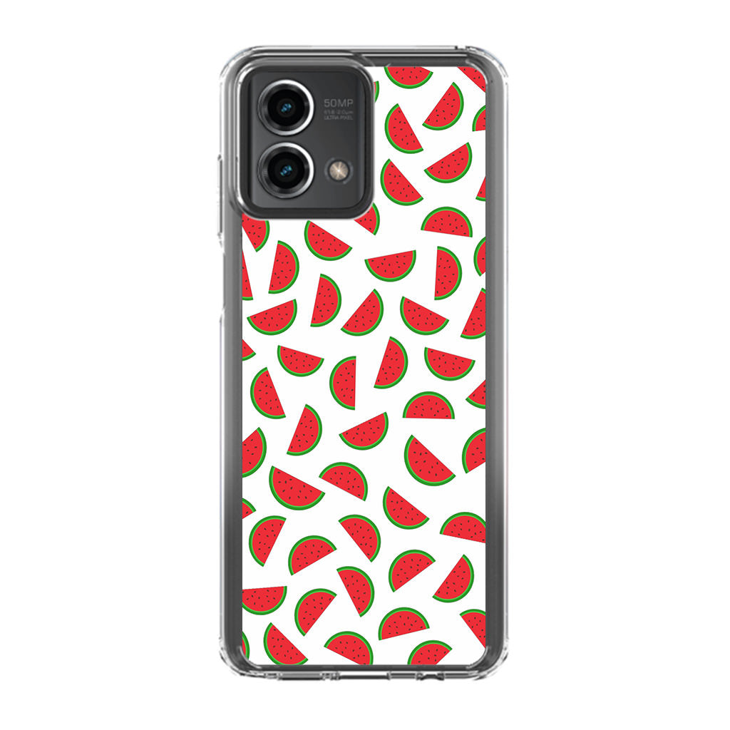 Watermelon Fruit Pattern White Motorola Moto G Stylus 5G 2023 Case