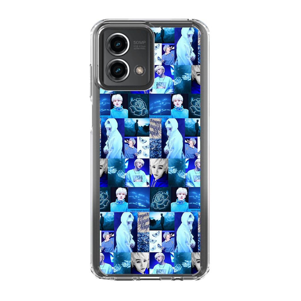 BTS Suga Blue Aesthetic Collage Motorola Moto G Stylus 5G 2023 Case