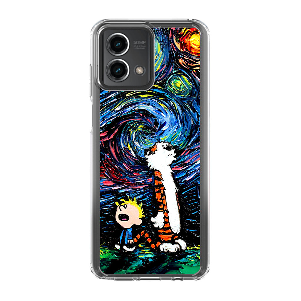 Calvin Art At Starry Night Motorola Moto G Stylus 5G 2023 Case
