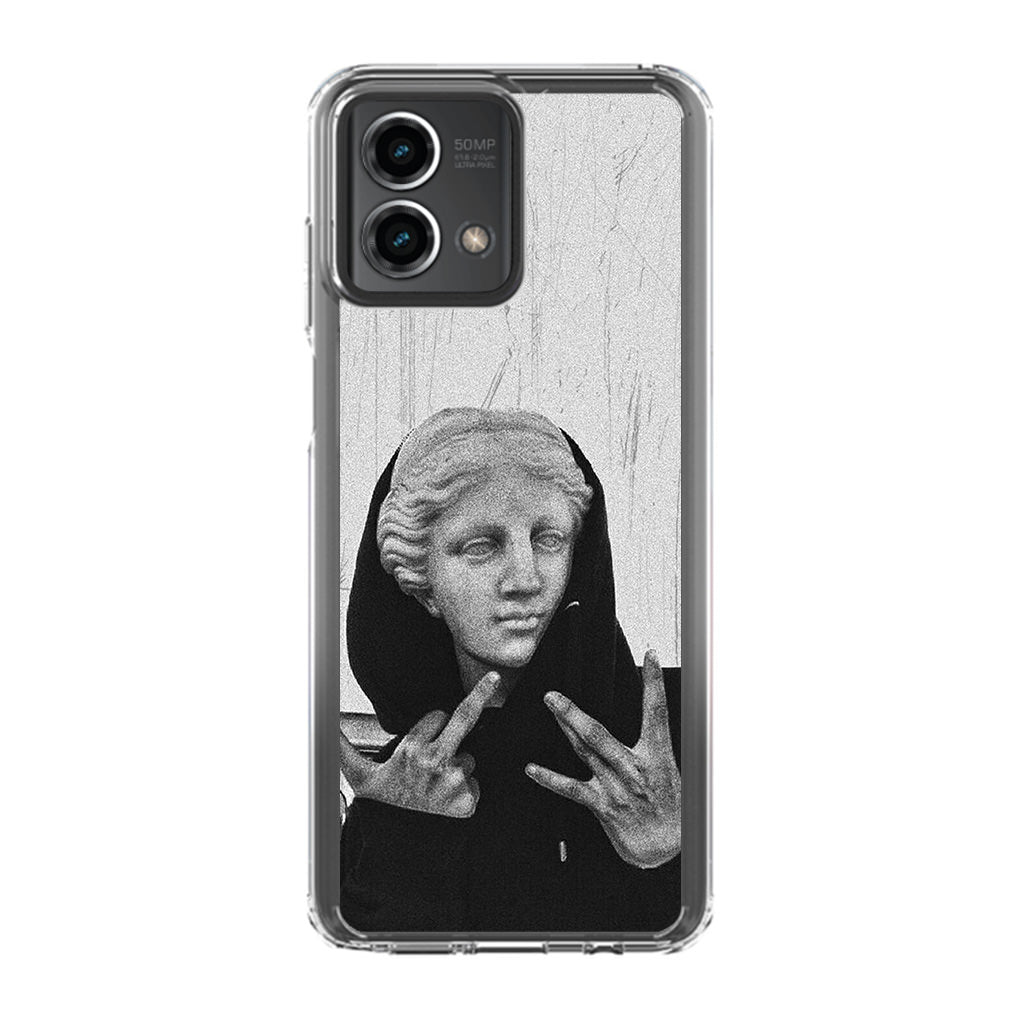 Greek Statue Wearing Hoodie Motorola Moto G Stylus 5G 2023 Case