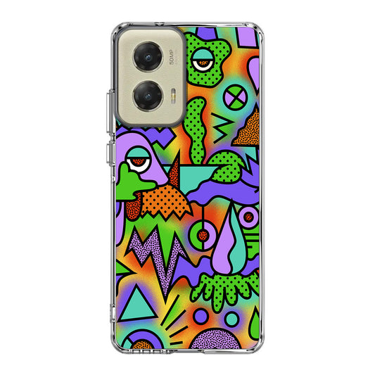 Abstract Colorful Doodle Art Motorola Moto G Stylus 5G 2024 Case