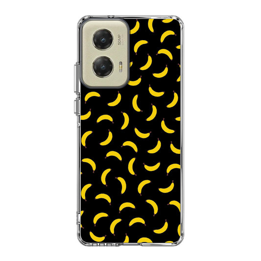 Bananas Fruit Pattern Black Motorola Moto G Stylus 5G 2024 Case