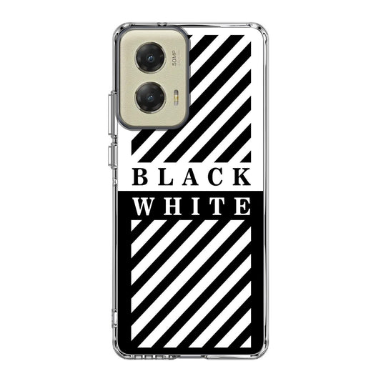 Black White Stripes Motorola Moto G Stylus 5G 2024 Case