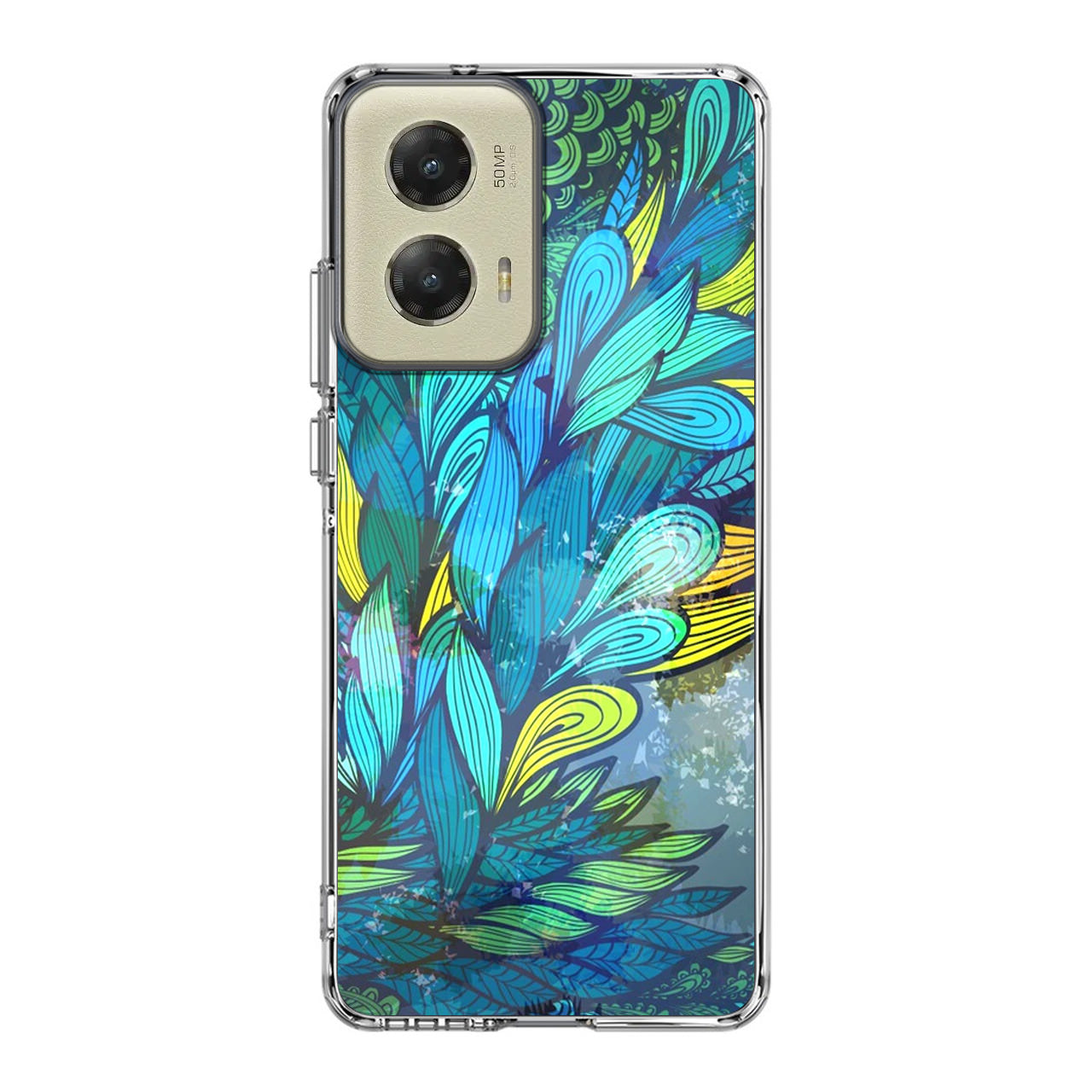 Colorful Art in Blue Motorola Moto G Stylus 5G 2024 Case