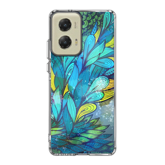 Colorful Art in Blue Motorola Moto G Stylus 5G 2024 Case