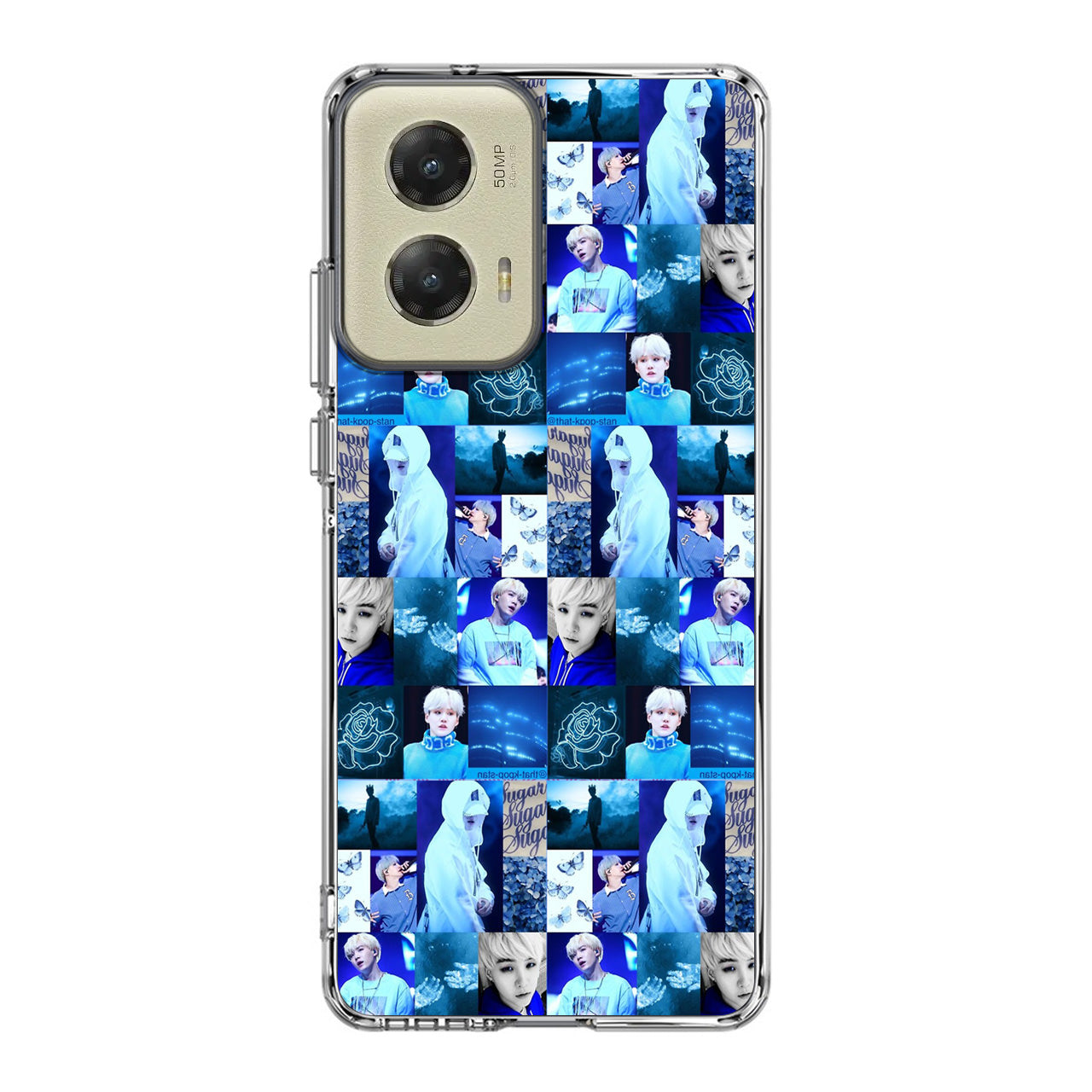 BTS Suga Blue Aesthetic Collage Motorola Moto G Stylus 5G 2024 Case