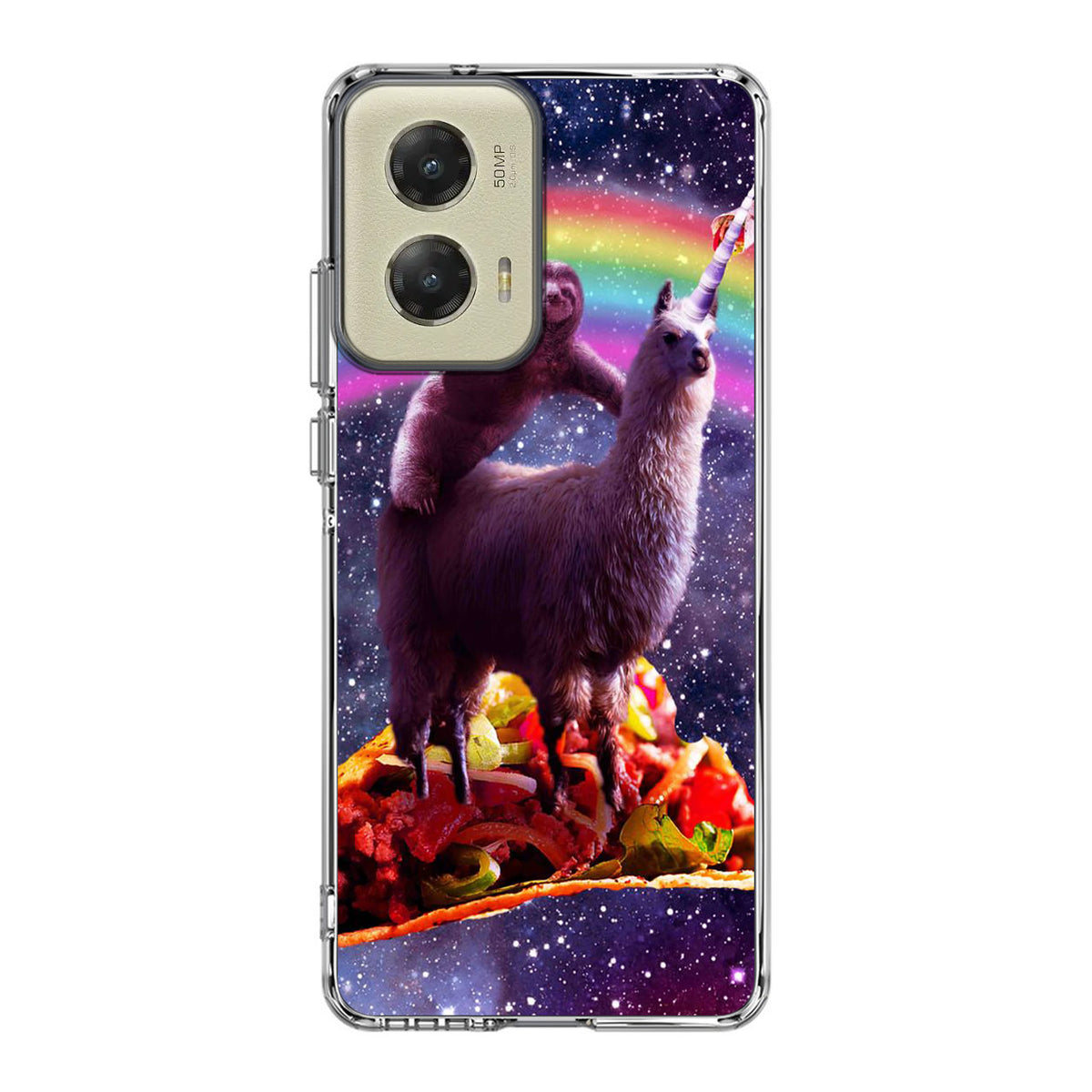 LLama And Sloth On Space Motorola Moto G Stylus 5G 2024 Case