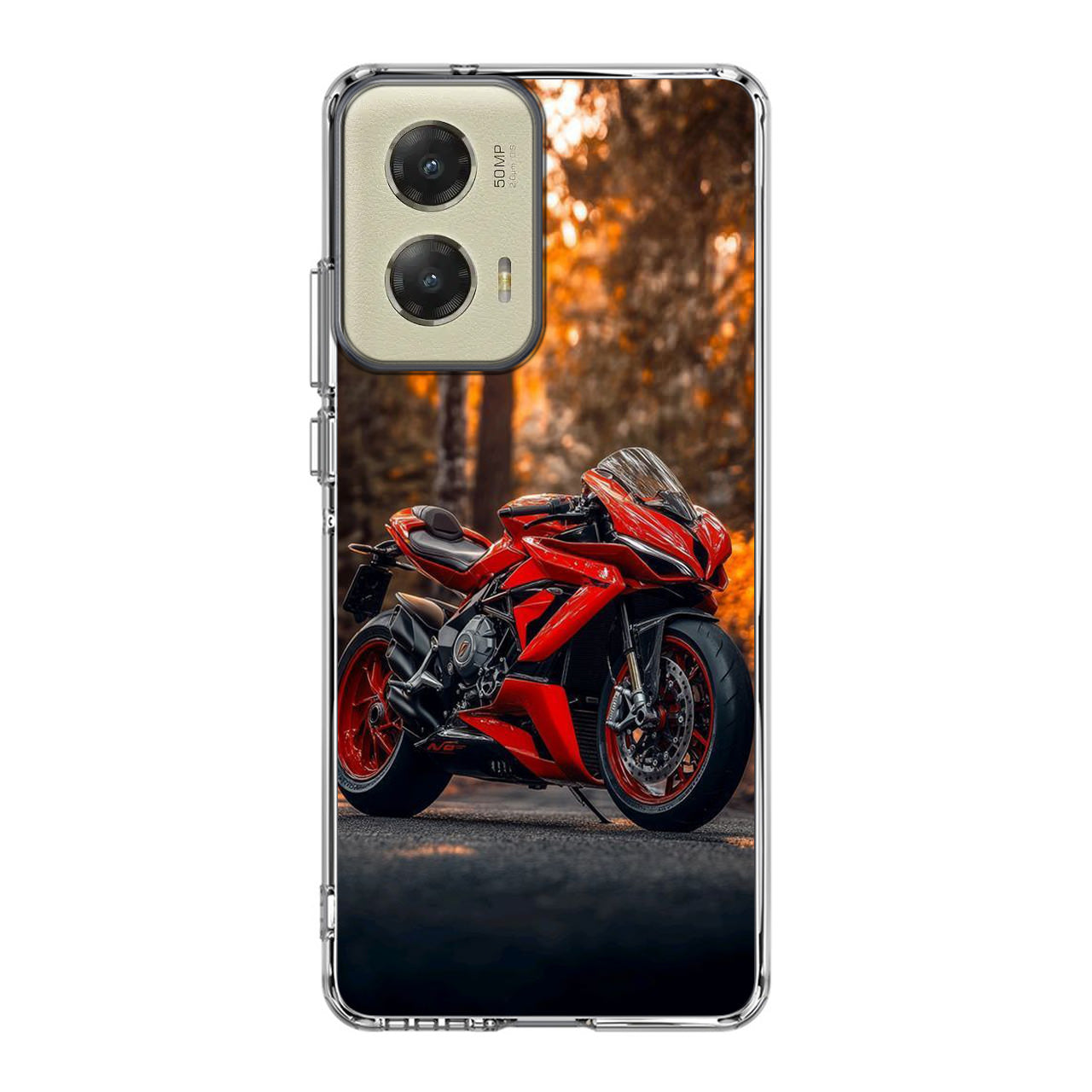 Crimson Velocity in Autumn Flame Motorola Moto G Stylus 5G 2024 Case