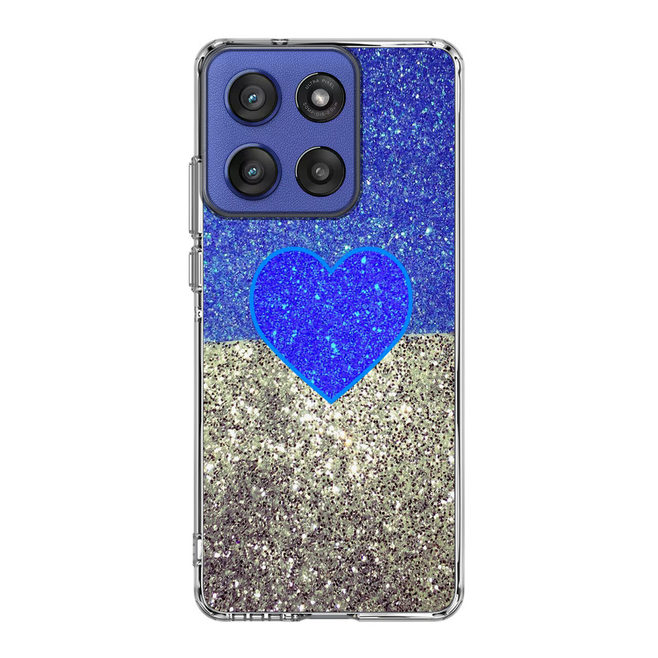 Love Glitter Blue and Grey Motorola Moto G Stylus 2025 Case