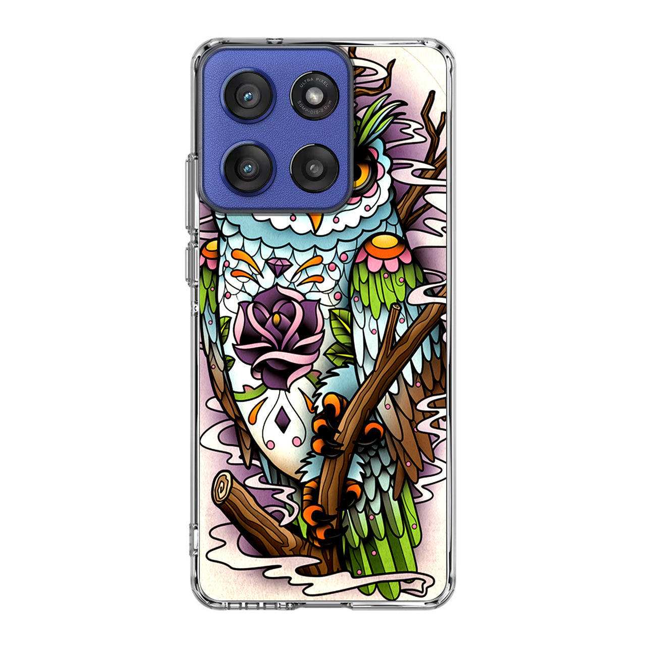 Sugar Skull Owl Tattoo Motorola Moto G Stylus 2025 Case