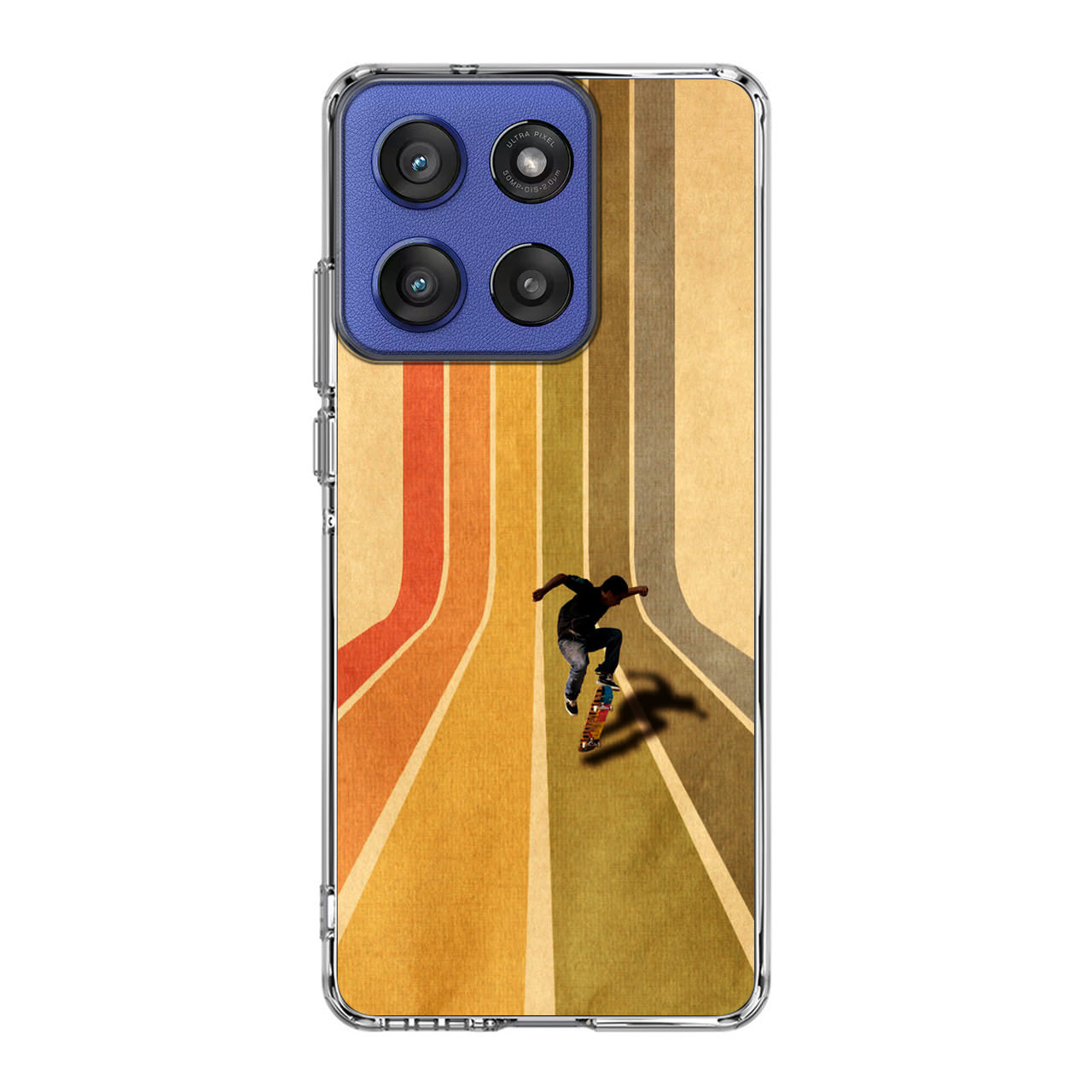 Vintage Skateboard On Colorful Stipe Runway Motorola Moto G Stylus 2025 Case