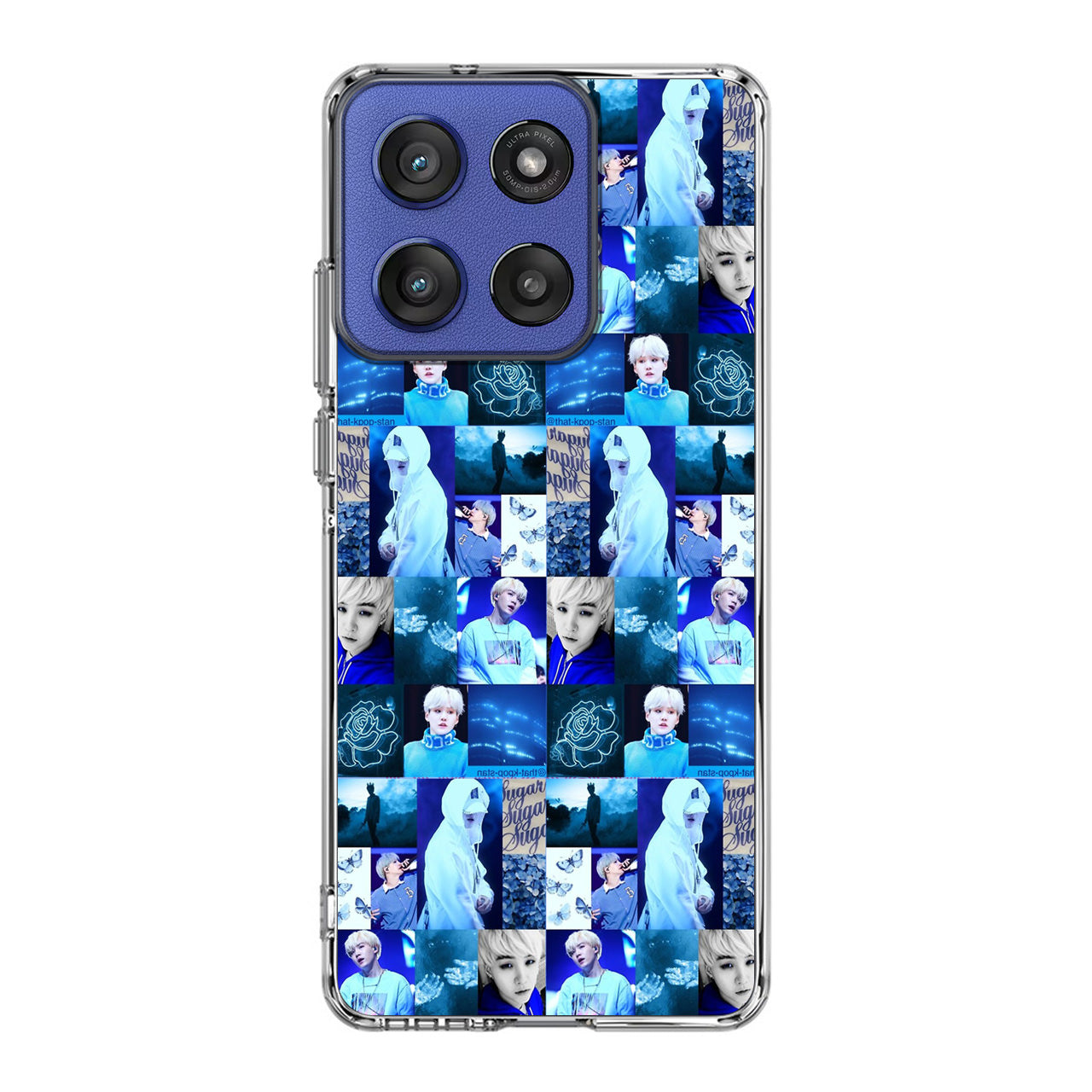 BTS Suga Blue Aesthetic Collage Motorola Moto G Stylus 2025 Case