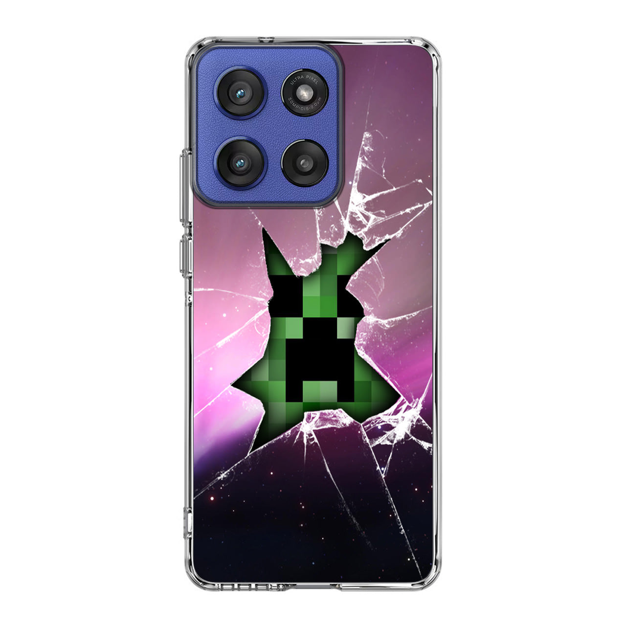 Creeper Glass Broken Violet Motorola Moto G Stylus 2025 Case