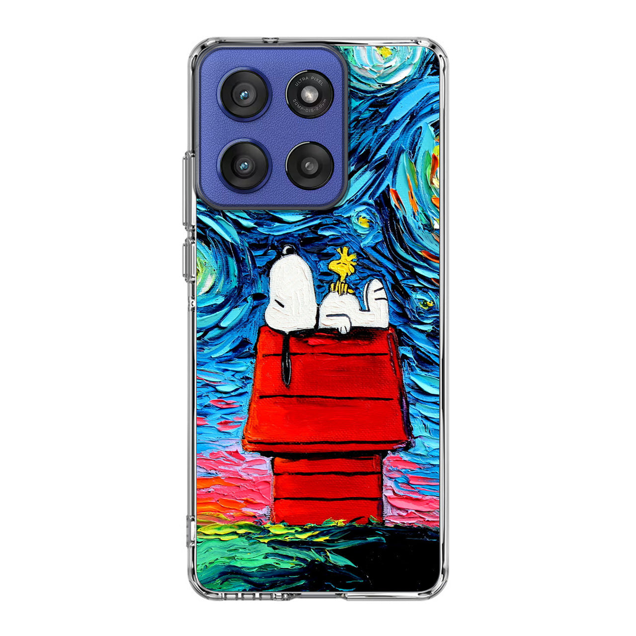 Dog Lying Under Starry Night Van Gogh Motorola Moto G Stylus 2025 Case