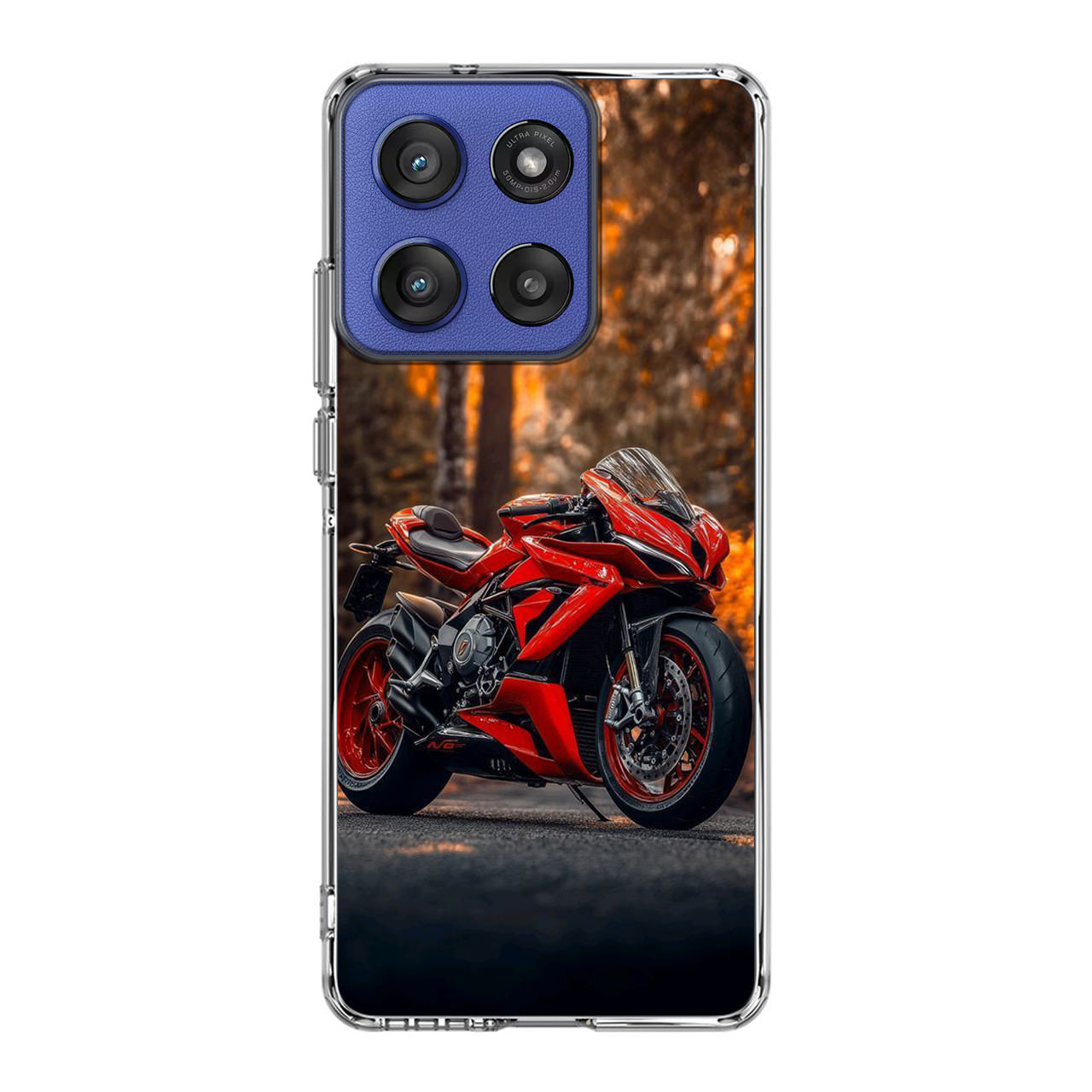 Crimson Velocity in Autumn Flame Motorola Moto G Stylus 2025 Case